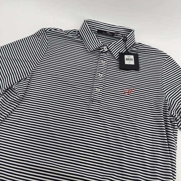 RLX Ralph Lauren Other - RLX Ralph Lauren Mens Striped Performance Golf Polo Shirt Navy White Large